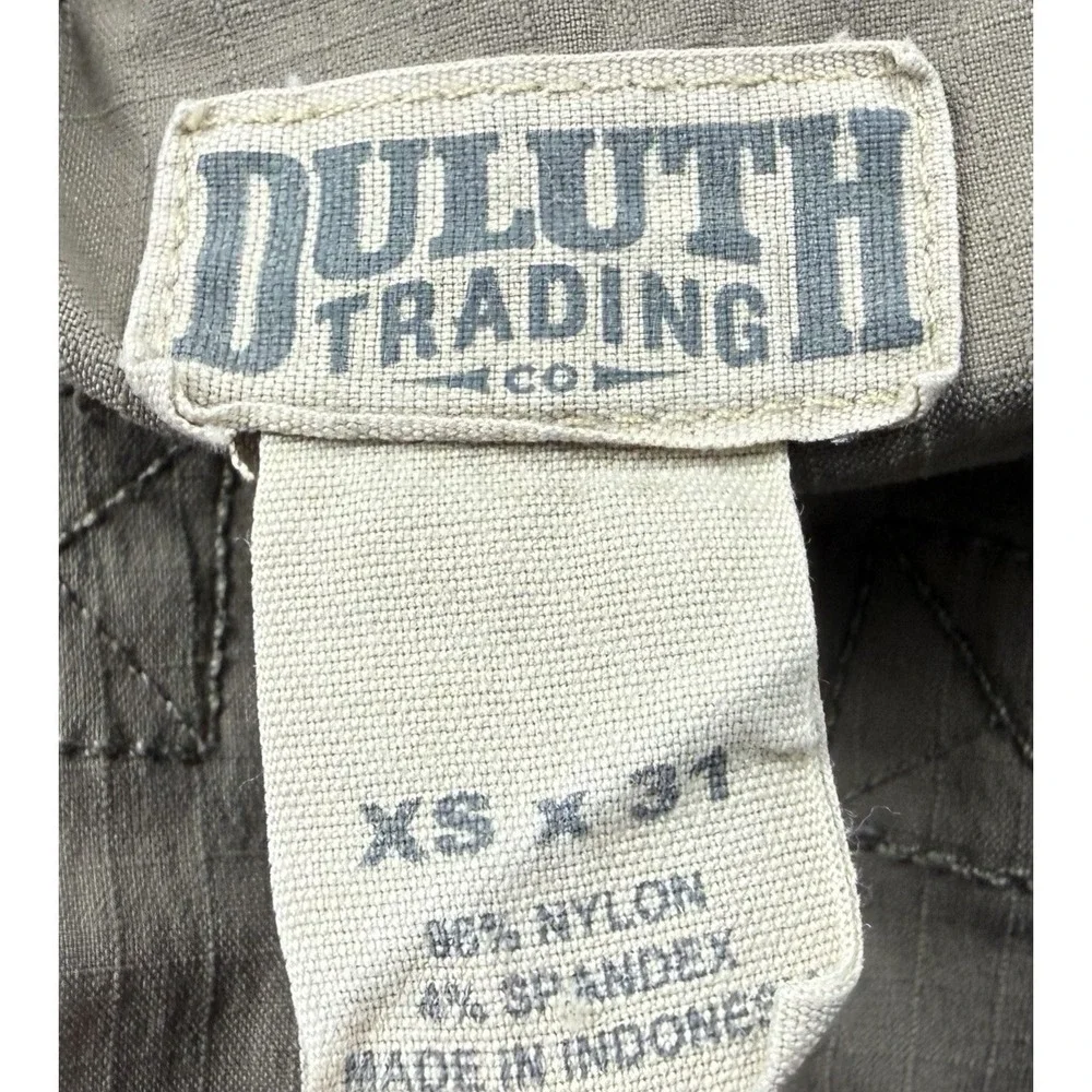 Duluth Trading Bib Overalls Women's XS Beige Nylon Workwear Gardening DEFECT!!